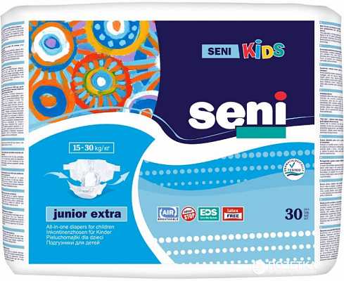 Купить Подгузники 30 для детей Seni Kids Junior Extra в Украине: цена, инструкция, применение, отзывы