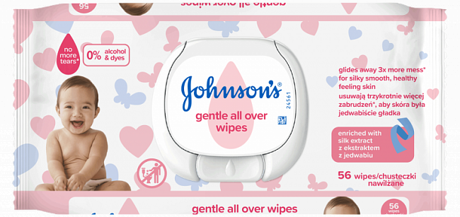 Купить Johnson's Baby cалфетки влажные Нежная забота N56 в Украине: цена, инструкция, применение, отзывы