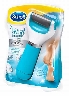 картинка Scholl пилка для ног электрическая синяя жесткая со сменной насадкой от интернет-магазина Аптека24