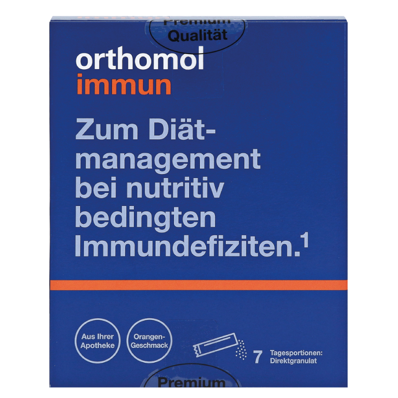 Orthomol Immun Directgranulat Orange директ гранули відновлення імунної системи, 7 днів