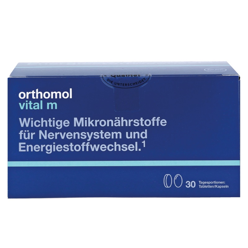 Orthomol Vital M капсулы + таблетки с витаминами для мужчин для защиты от стресса, 30 дней