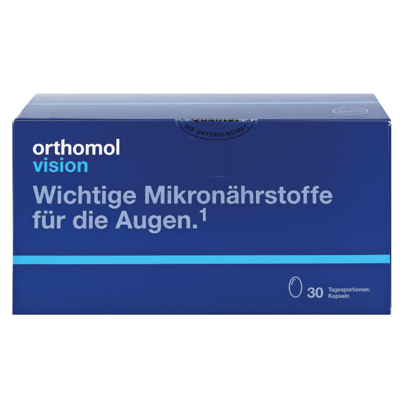 Orthomol Vision капсули для лікування хвороб очей, пов'язаних з віковими змінами, 30 днів