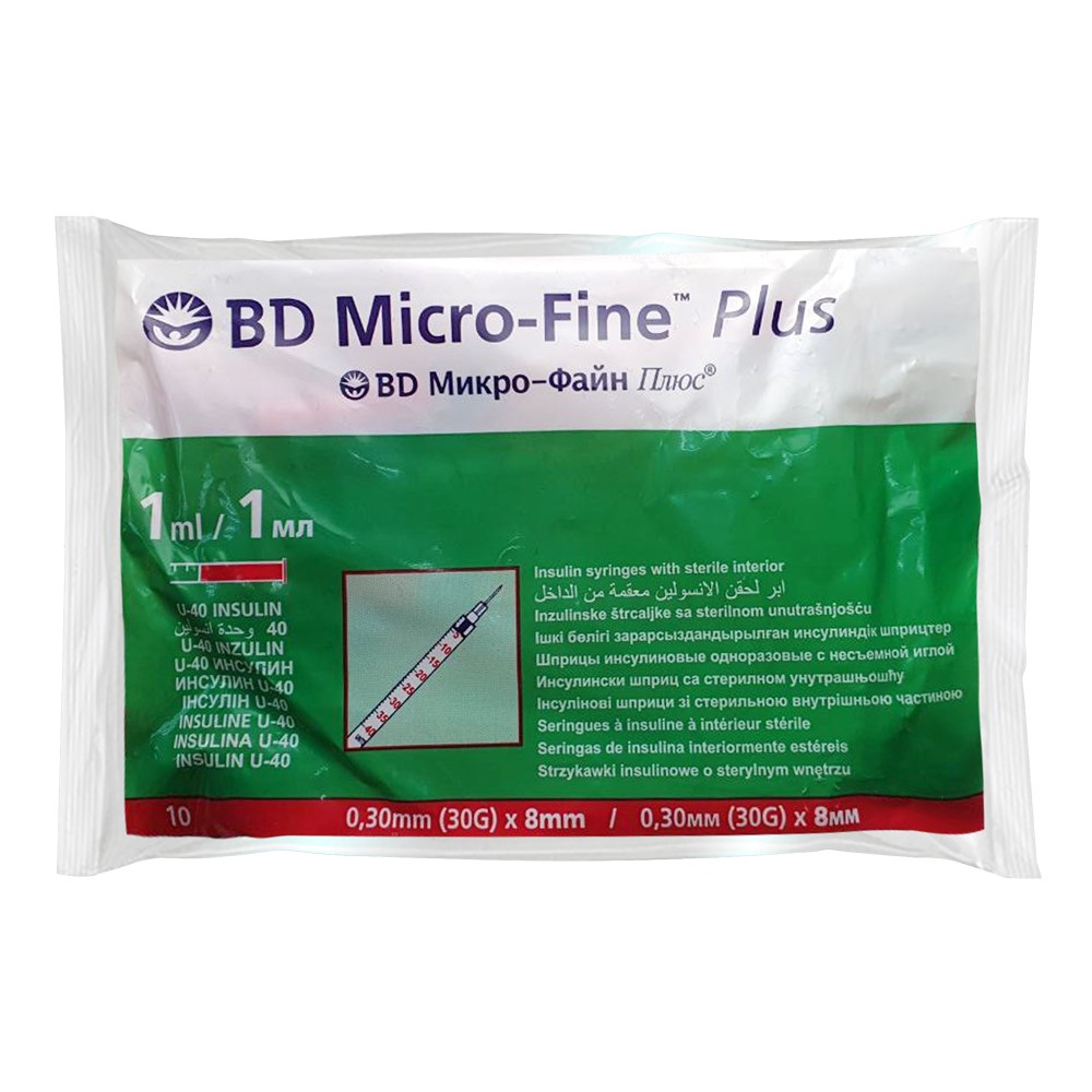 Micro-Fine Plus U-40 1 мл N10 шприц инсулиновый