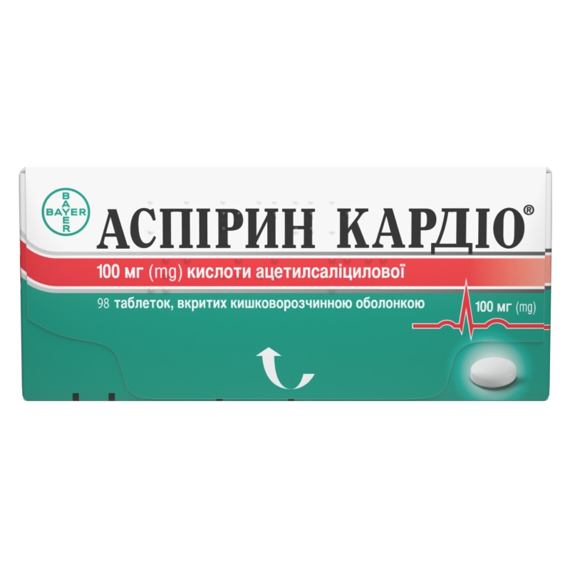 Аспірин Кардіо табл.вк/кишковороз.об. 100мг №98 (14х7) бліст.*