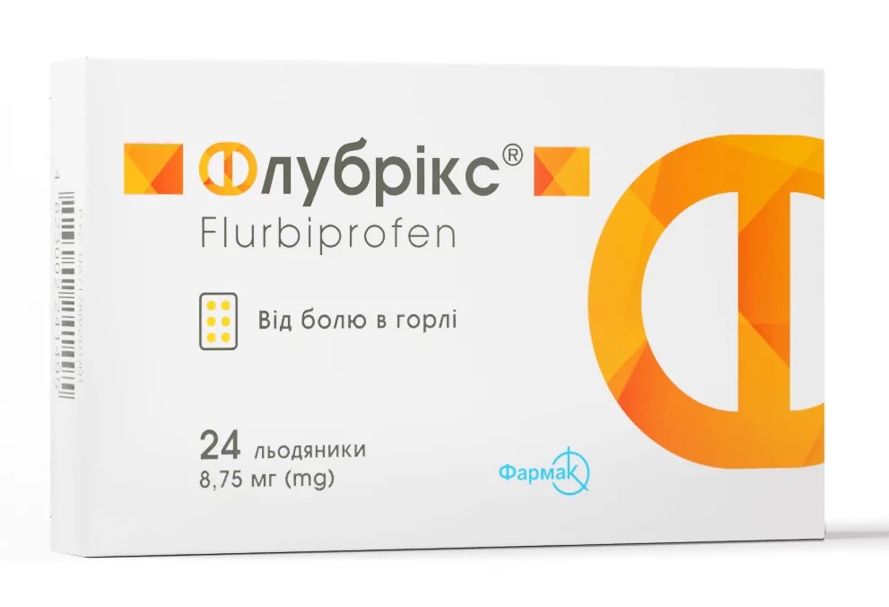 Флубрікс льодяники від болю у горлі по 8,75 мг, 24 шт.