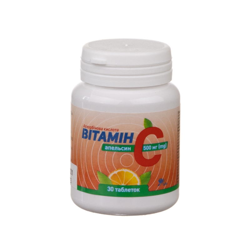 Вітамін С жувальні таблетки апельсин 500 мг №30