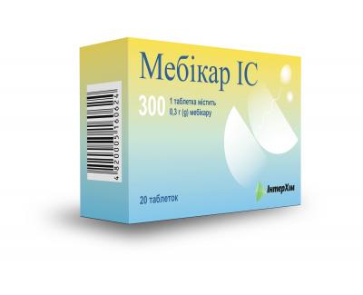 Мебикар IC таблетки по 0,3 г, 20 шт.: цена, инструкция, применение, отзывы