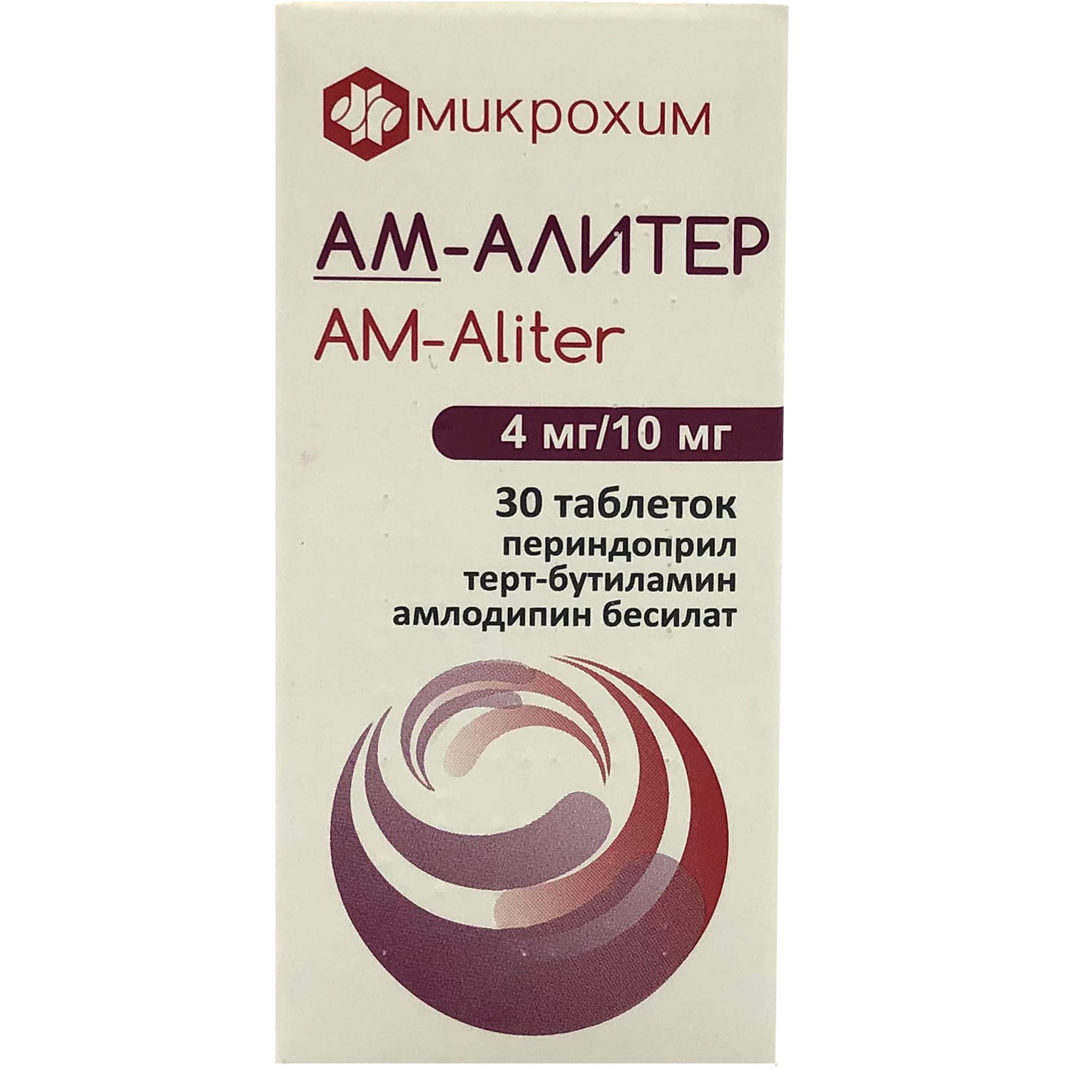 Ам-Алитер таблетки, 4 мг/10 мг, 30 шт.
