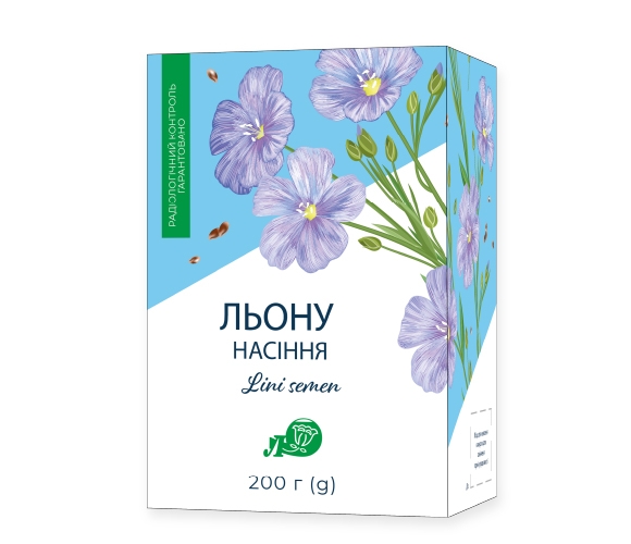 Льону насіння 200г у пач з внутр пакетом %