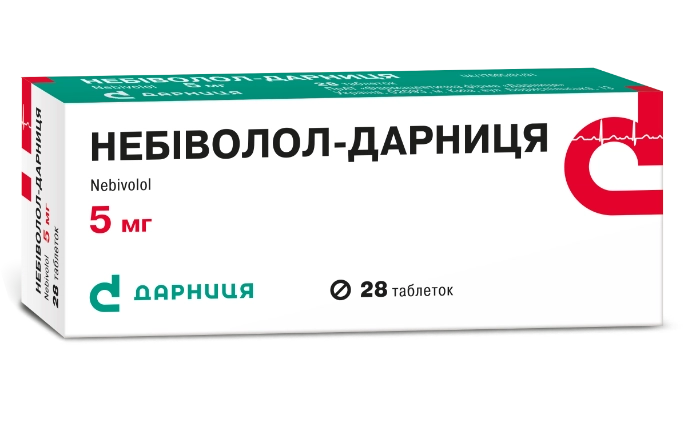 Небіволол-Дарниця таблетки по 5 мг, 28 шт.