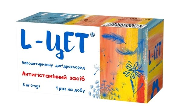 L-цет таблетки від алергічного риніту по 5 мг, 100 шт.