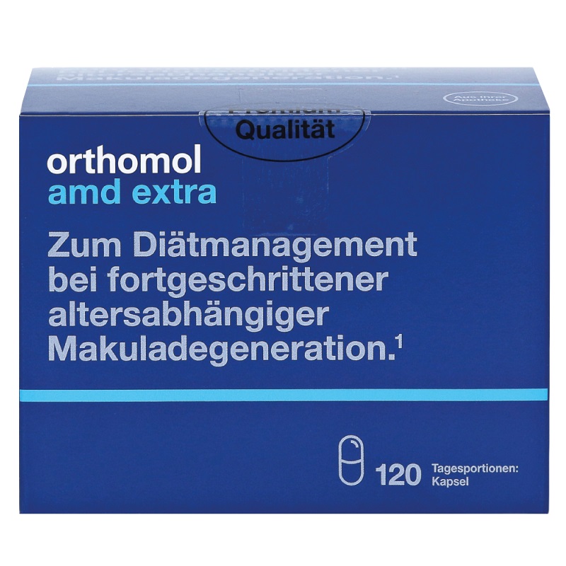 Orthomol AMD Extra капсулы для улучшения зрения пожилых людей, 120 шт.