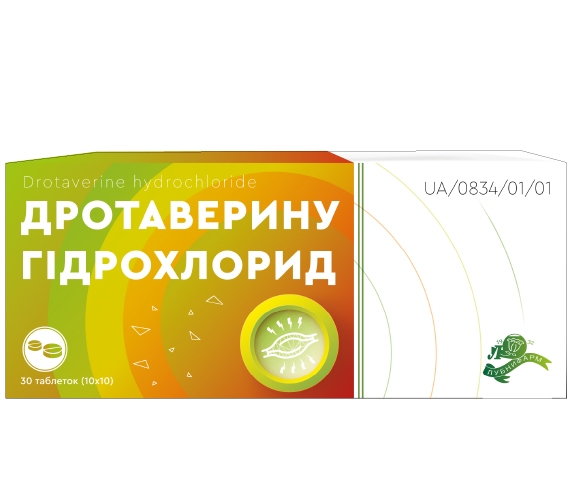 Дротаверину Гідрохлорид таблетки по 40 мг, 30 шт.