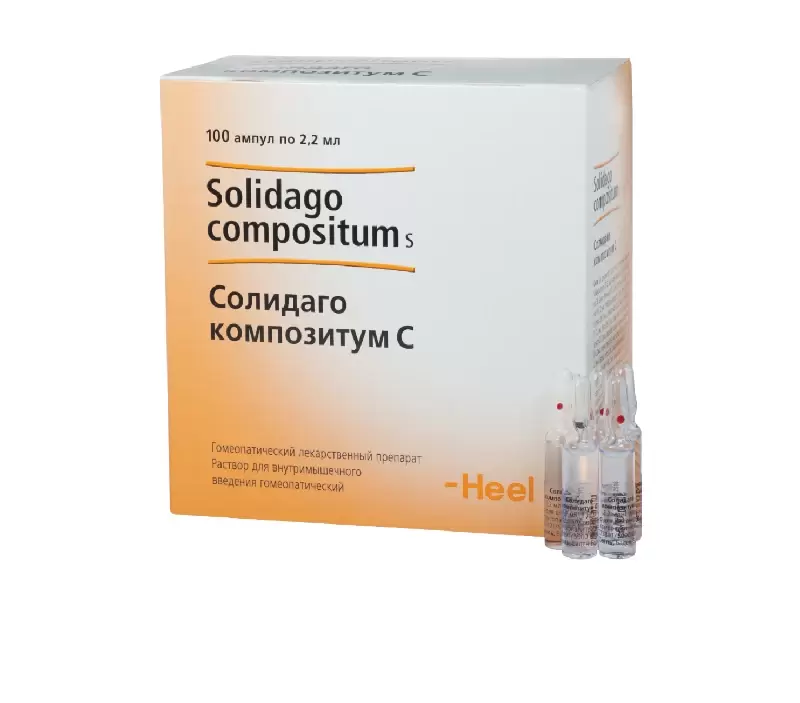 Солідаго Композитум розчин для ін'єкцій, по 2,2 мл в ампулах, 100 шт.