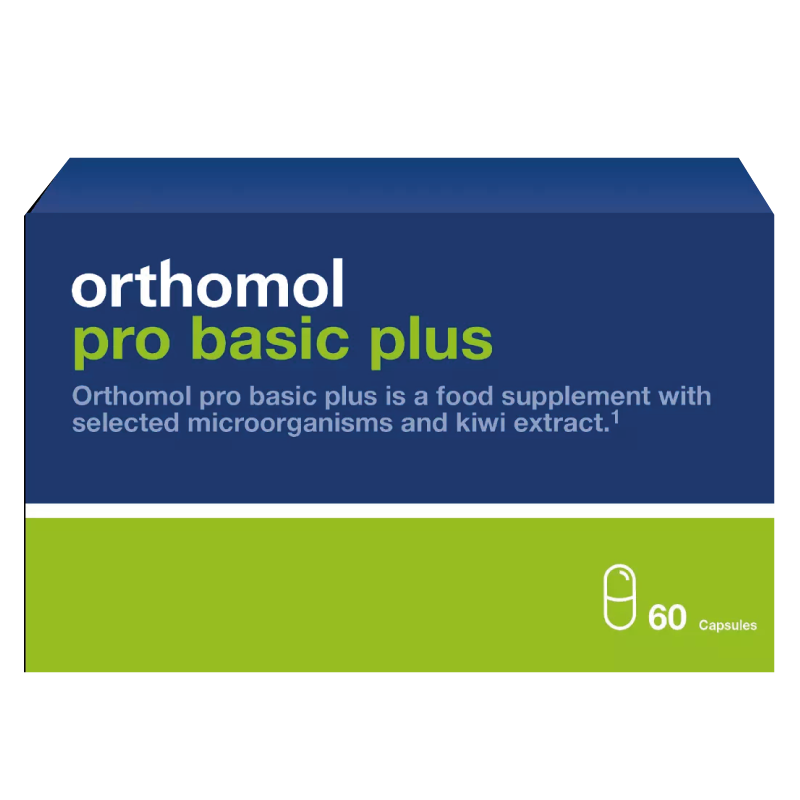 Orthomol Pro Basic Plus капсулы для оптимизации желудочного пищеварения и работы желудка, 60 шт.