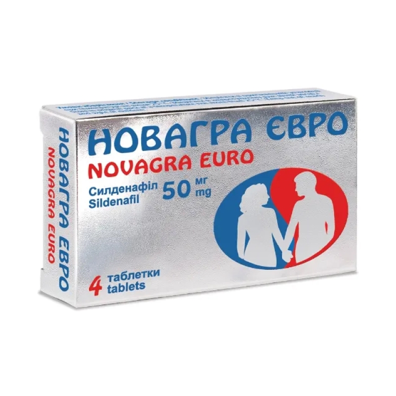 Новагра Євро табл.п/пл.об.50мг №4(4х1) карт уп