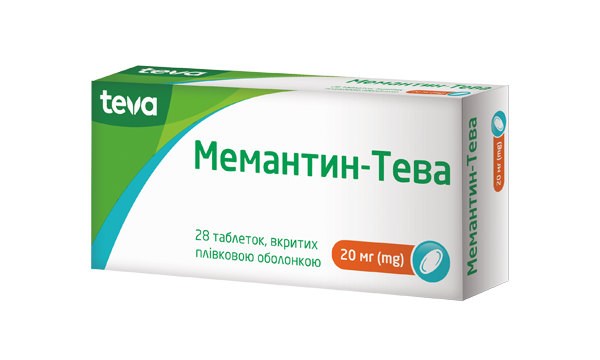 Мемантин-Тева таблетки від деменції по 20 мг, 30 шт.