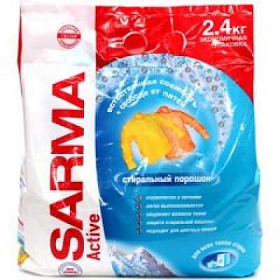 картинка Стиральный порошок Sarma универсальный 2,4 кг Актив Горный от магазина Аптека24