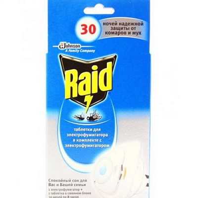 картинка Электродиффузор против мух и комаров Raid на 30 ночей от магазина Аптека24