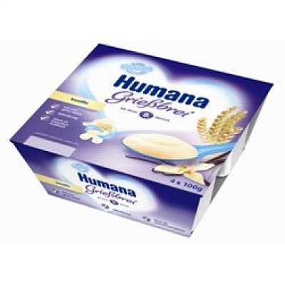 Купить Манний пудинг с ваніллю Humana від 8 міс пластик, 4*100г в Украине: цена, инструкция, применение, отзывы