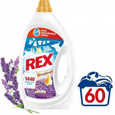 картинка Жидкий стиральный порошок Rex Color Ароматерапия с ароматом Прованской лаванды и Жасмина 3 л от магазина Аптека24