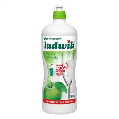 картинка Средство для мытья посуды Ludwik бальзам Зеленое яблоко 1л от магазина Аптека24