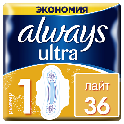 Купить Гигиенические прокладки Always Ultra Light (Размер 1) 36 шт в Украине: цена, инструкция, применение, отзывы