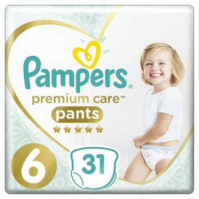 Купить Детские одноразовые подгузники-трусики Pampers Premium Care Pants Extra Large 6 15+ кг 31 шт. в Украине: цена, инструкция, применение, отзывы