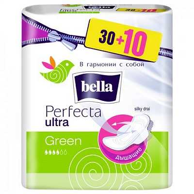 Купить Прокладки Bella Perfecta Green Drai 30+10 шт в Украине: цена, инструкция, применение, отзывы