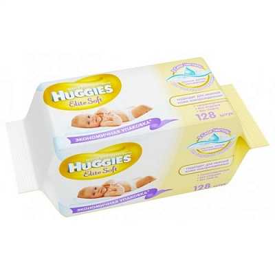 Купить Детские многослойные влажные салфетки Huggies Elite Soft 128 шт. в Украине: цена, инструкция, применение, отзывы
