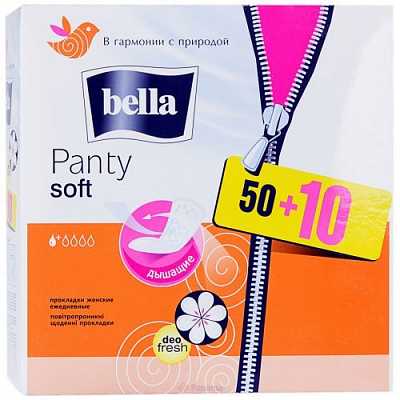 Купить Ежедневные прокладки Bella Panty Soft Deo 50+10 шт в Украине: цена, инструкция, применение, отзывы