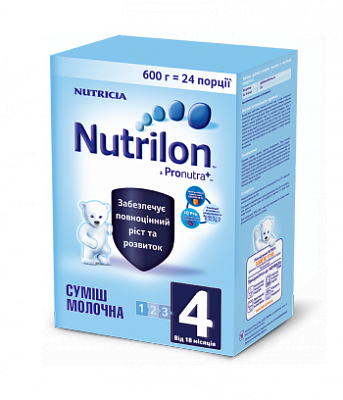 Купить Молочная смесь Nutrilon 4 600 гр. с 18 месяцев в Украине: цена, инструкция, применение, отзывы