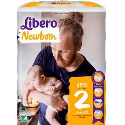 Купить Подгузники детские Libero Newborn (2), 3-6 кг, 88 шт. в Украине: цена, инструкция, применение, отзывы