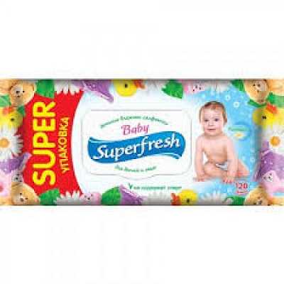 Купить Влажные салфетки для детей Superfresh 120 шт с клапаном в Украине: цена, инструкция, применение, отзывы