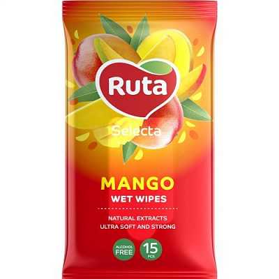 Купить Влажные салфетки Ruta Selecta Mango 15 шт. в Украине: цена, инструкция, применение, отзывы