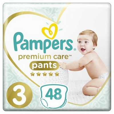 Купить Детские одноразовые подгузники-трусики Pampers Premium Care Pants 3 Midi 6-11 кг 48 шт. в Украине: цена, инструкция, применение, отзывы
