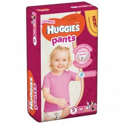 Купить Подгузники -трусики детские Huggies Pants (5) 12-17 34шт для девочок в Украине: цена, инструкция, применение, отзывы