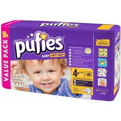 Купить Pufies подгузники Baby Art &amp; Dry 4+ (9-16 кг.) 40шт в Украине: цена, инструкция, применение, отзывы