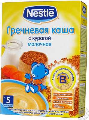 Купить Молочная каша Nestle Гречневая с курагой с 5 месяцев 250 г в Украине: цена, инструкция, применение, отзывы