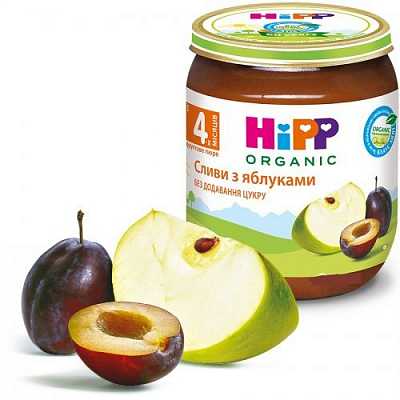 Купить Фруктовое пюре HiPP Сливы с яблоками с 4 месяцев 125 г в Украине: цена, инструкция, применение, отзывы
