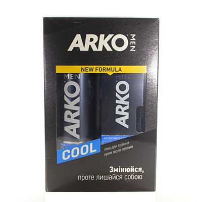 Купить Подарочный набор Аrko мужской Cool. Пена для бритья Аrko Cool 200 мл + Крем после бритья Аrko Cool 50 мл в Украине: цена, инструкция, применение, отзывы