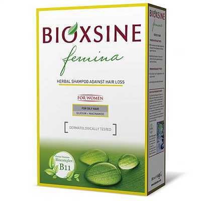 Купить Биоксин Фемина растительный шампунь против выпадения для жирных волос 300 мл в Украине: цена, инструкция, применение, отзывы