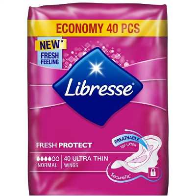 Купить Гигиенические прокладки Libresse Fresh Protect 40 шт в Украине: цена, инструкция, применение, отзывы