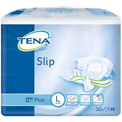 картинка Подгузники для взрослых Tena Slip Plus Large Air 92-144 см 30 шт от магазина Аптека24