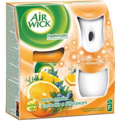 картинка Освежитель воздуха Air Wick Freshmatiс 250 мл антитабак апельсин и бергамот от магазина Аптека24