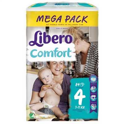 Купить Подгузники детские Libero Comfort 4 maxi (7-11 кг) 84 шт в Украине: цена, инструкция, применение, отзывы