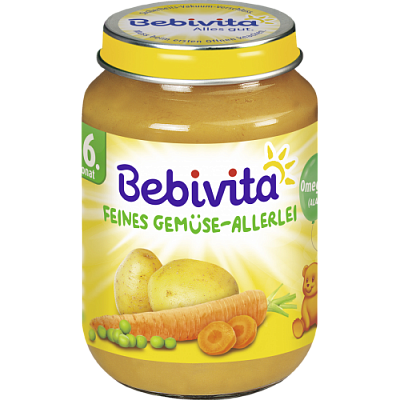 Купить Овощное пюре Bebivita Овощное ассорти с  6 месяцев 190 г в Украине: цена, инструкция, применение, отзывы