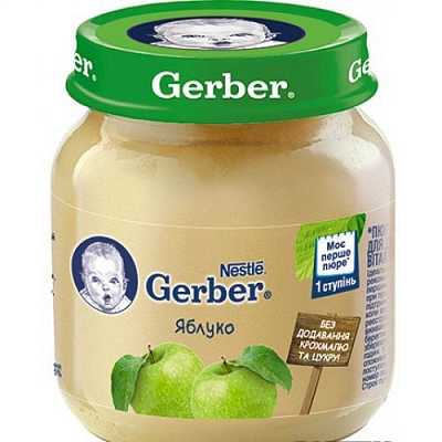 Купить Фруктовое пюре Gerber Яблоко с 6 месяцев 130 г в Украине: цена, инструкция, применение, отзывы