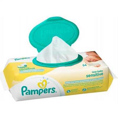 Купить Детские влажные салфетки Pampers New Baby Sensitive, 54 шт в Украине: цена, инструкция, применение, отзывы
