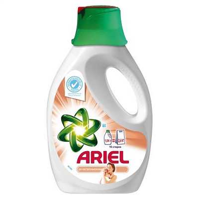 картинка Жидкий стиральный порошок Ariel для чувствительной кожи 1.04 л от магазина Аптека24